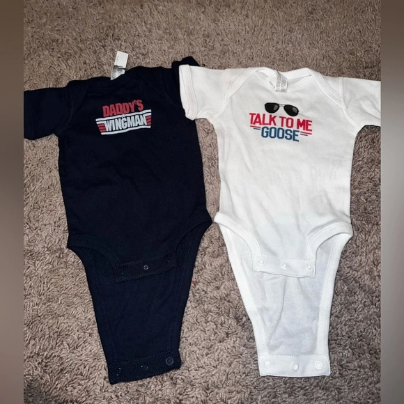 Set of 2 Newborn Top Gun One Pieces - Picture 1 of 6